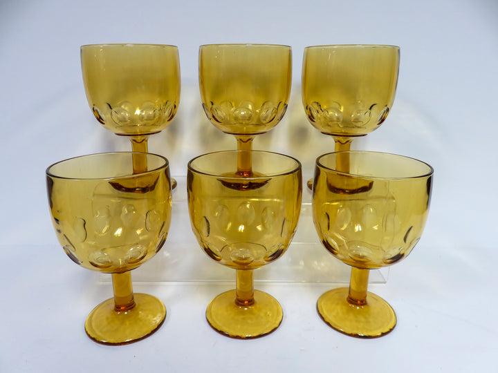 Amber Glass Goblets