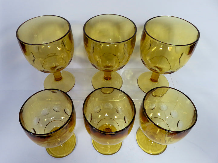 Amber Glass Goblets