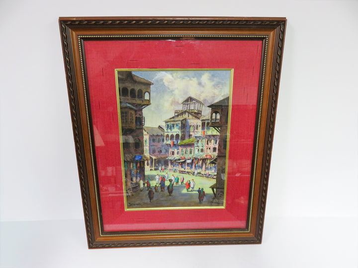 D.N. Walli Signed Indian Market Scene