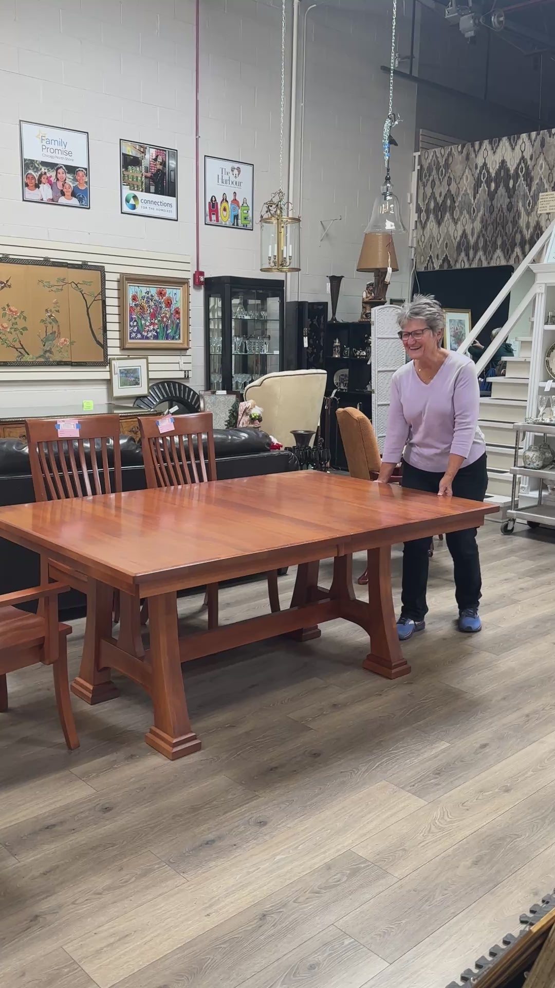 Mission Style Dining Table & Six Chairs